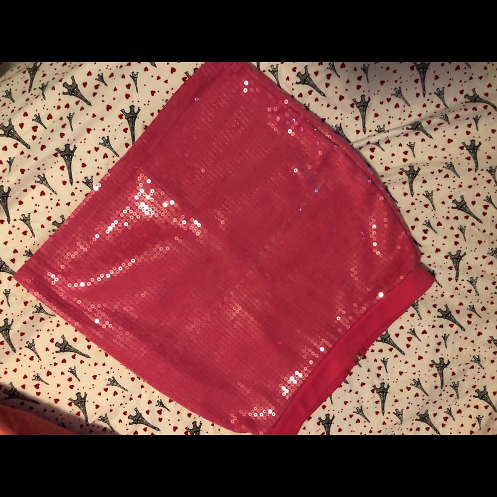 H & M pink sequin skirt